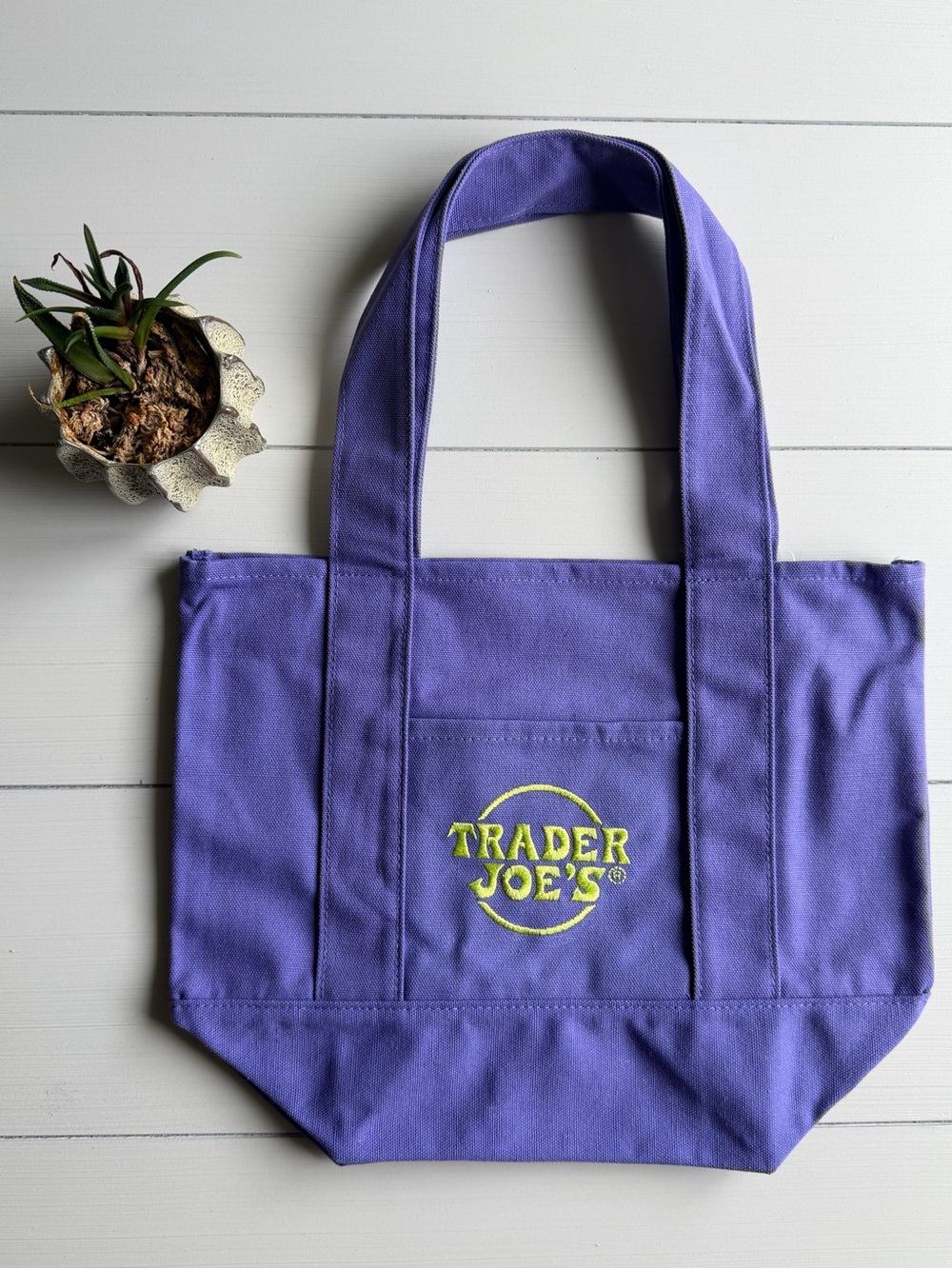 Trader Joe's 2026 Limited Edition Classic Halloween Purple Mini Canvas Tote Bag